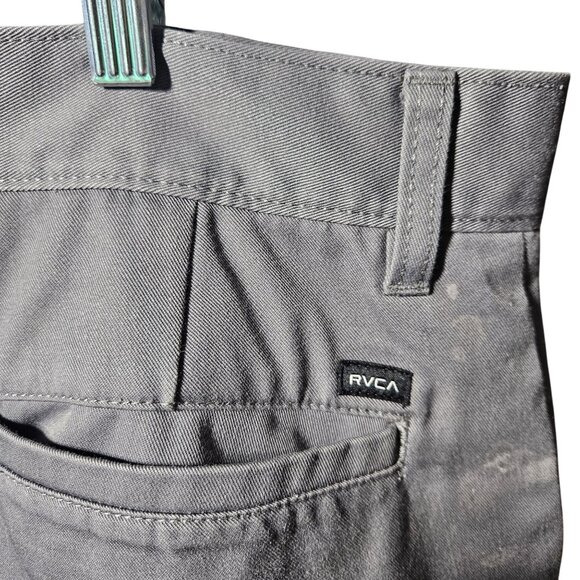 RVCA The Week-End Chino Shorts Gray Mens Casual Fit Size 32 Cotton Blend - Picture 6 of 6